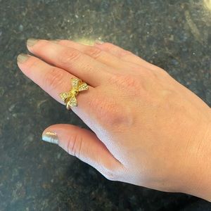 J. Crew gold bow ring